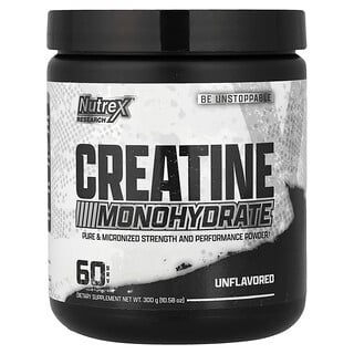 Nutrex Research, Kreatin monohydrát, neochucený, 300 g