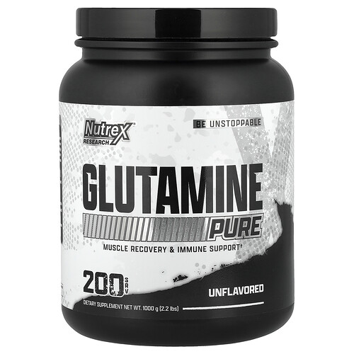 Nutrex Research, Glutamine Pure, Unflavored, reines Glutamin, geschmacksneutral, 1.000 g (2,2 lbs.)
