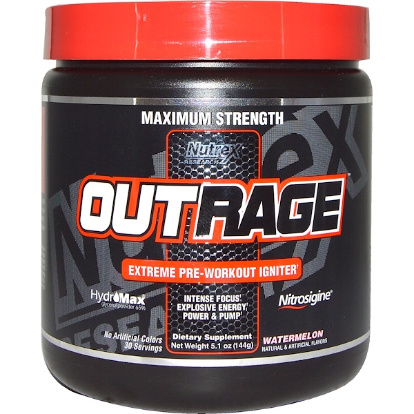 Nutrex Research, Outrage, Extreme PreWorkout Igniter, sandía, 5,1