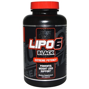 Купить Nutrex Research Labs, Lipo6 Black, экстремальная эффективность, потеря веса, 120 капсул  на IHerb