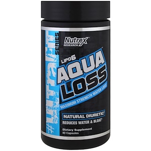 Nutrex Research Labs, Aqualoss, максимальный вывод воды, 80 капсул