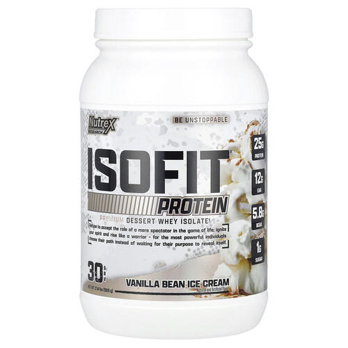 Photos - Cream / Lotion Nutrex Research Research, IsoFit® Protein, Vanilla Bean Ice Cream, 2.14 lbs NRX-00755 (969 g)