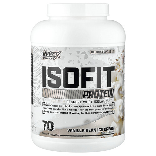 Nutrex Research, IsoFit Protein, Vanilla Bean Ice Cream, Protein, Vanilleschoteneis, 2.261 g (5 lb.)