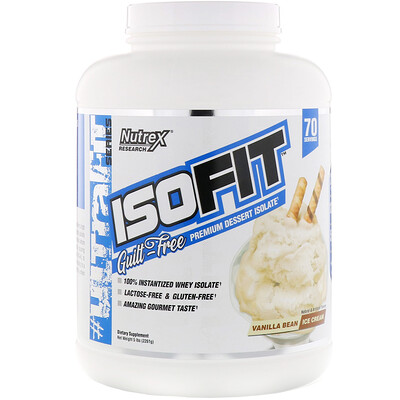 Nutrex Research IsoFit, Vanilla Bean Ice Cream, 5 lbs (2261 g)