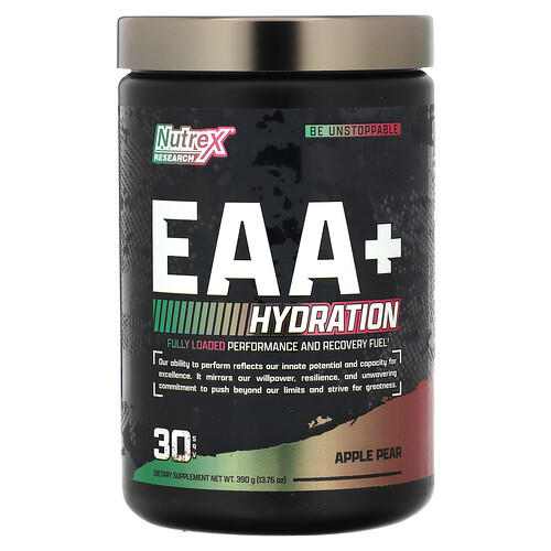 Nutrex Research EAA+ Hydration, Apple Pear, 13.76 oz (390 g)