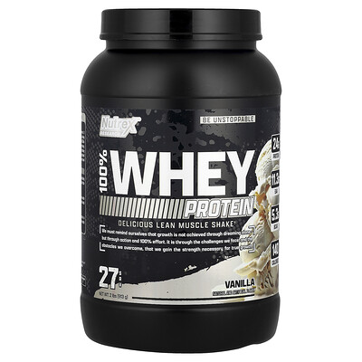 Nutrex Research, 100 % proteína de suero de leche, Vainilla, 913 g (2 lb)