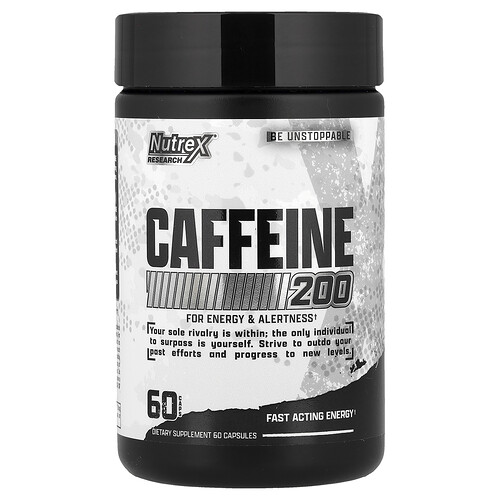 Nutrex Research, Caffeine 200, 60 Capsules (200 mg per Capsule)