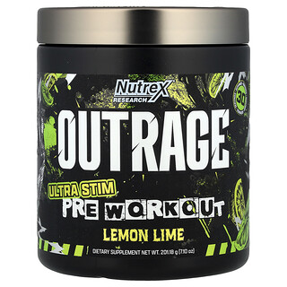 Nutrex Research, Outrage, Ultra Stim Antrenman Öncesi, Limon Limon, 7.1 oz (201.18 g)
