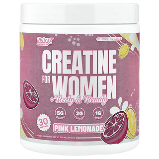 Nutrex Research, 女性肌酸 + 臀部塑型與美容，粉色檸檬水味，11.43 盎司（323.98 克）