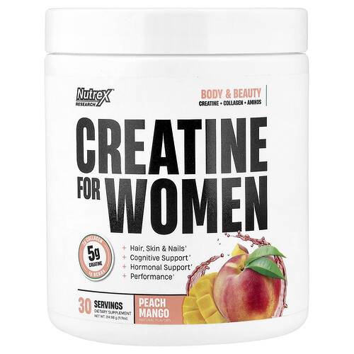 Nutrex Research Creatine For Women, Peach Mango, 11.11 oz (314.98 g)