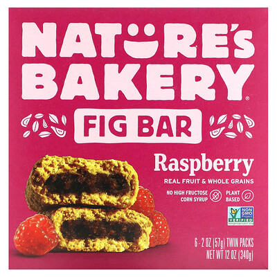 

Nature's Bakery Fig Bar Raspberry 6 Twin Packs 2 oz (57 g) Each