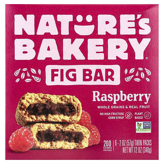 Nature's Bakery, Fig Bar, Raspberry, 6 Twin Packs, 2 oz (57 g) Each