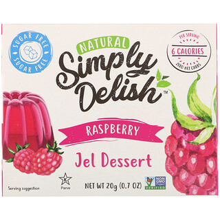 Natural Simply Delish, Natural Jel 甜點，樹莓味，0.7 盎司（20 克）
