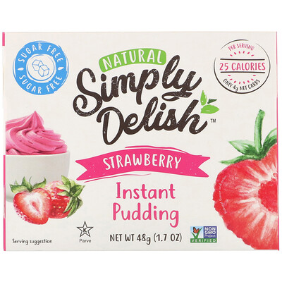 

Natural Simply Delish Natural Instant Pudding, Strawberry, 1.7 oz (48 g)