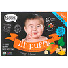 NosH!, Baby Lil' Puffs, Cereales inflados de granos orgánicos, Mango y zanahoria, Paquete de 10, 7 g (0,25 oz) cada uno
