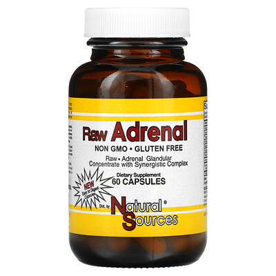 

Natural Sources, Raw Adrenal, 60 Capsules
