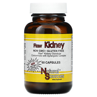 Natural Sources, Raw Kidney, 60 Capsules