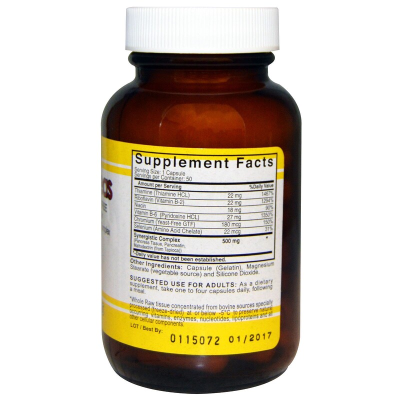 Natural Sources, Raw Pancreas, 50 Capsules iHerb
