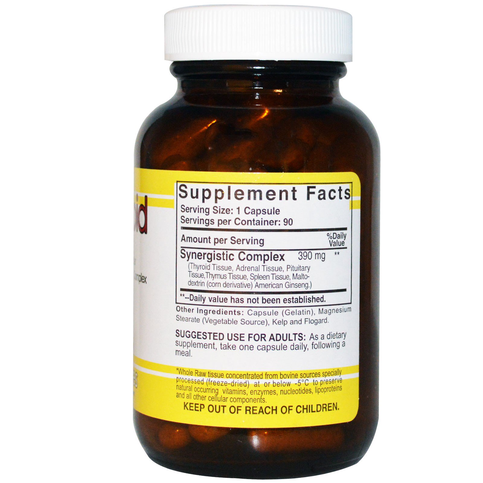 Natural Sources, Raw Thyroid, 90 Capsules iHerb