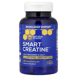 Natural Stacks, Smart Creatine™, 120 Cápsulas Veganas