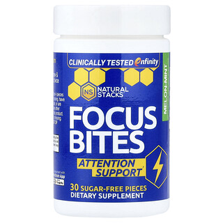 Natural Stacks, Focus Bites, dinja-menta, 30 komadića bez šećera