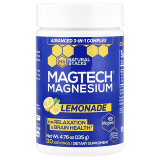 Natural Stacks, MagTech® Magnesium, Limonade, 135 g (4,76 oz.)