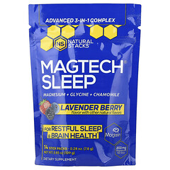 MagTech® Sleep, лаванда, ягоди, 14 упаковок по 7,8 г (0,28 унції)