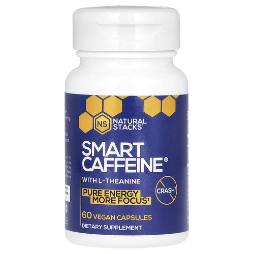 Natural Stacks Smart Caffeine With L-Theanine, 60 Caps