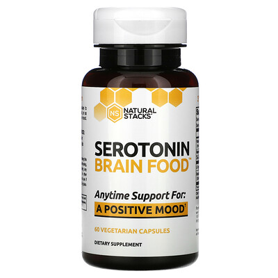 Natural Stacks Serotonin Brain Food, 60 Vegetarian Capsules