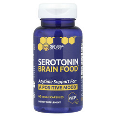 Serotonin Brain Food™, підтримка балансу серотоніну, 60 веганських капсул