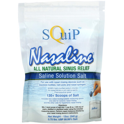 

Squip Nasaline Saline Solution Salt 12 oz (340 g)