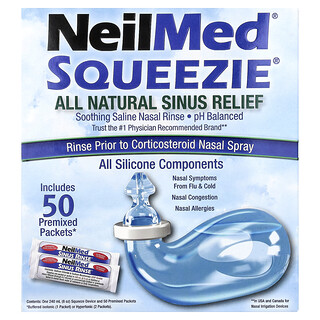 Squip, NeilMed® Squeezie®, Soulagement naturel des sinus, 1 kit