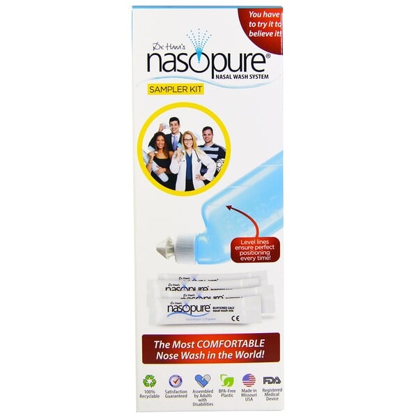 Nasopure, Dr. Hana's, система для промывания носа, набор с 1 флаконом