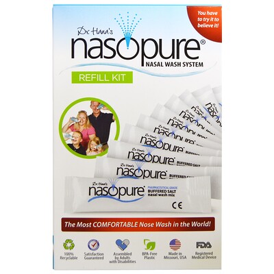 Nasopure Система для промывки носа, набор для заправки, 1 набор