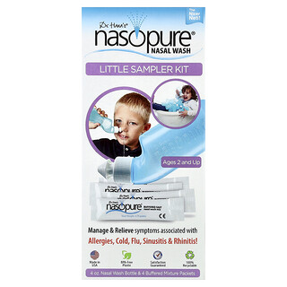 Nasopure, Formule Nettoyant nasal Hana, Petit kit de prélèvement, Pour les enfants de 2 à 102 ans et plus, Kit de 6 pièces