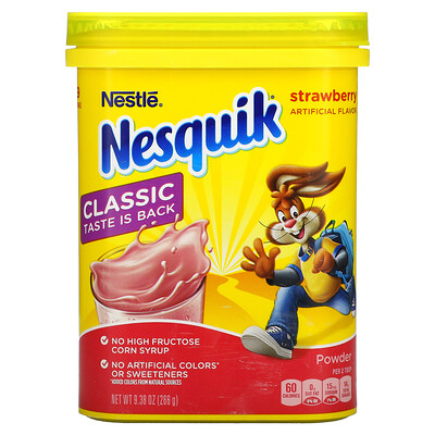 Nesquik Nestle, порошок, клубника, 266 г (9,38 унции)