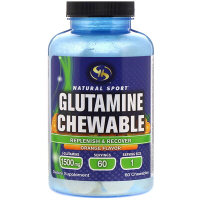 

Natural Sport Glutamine Chewables, Orange Flavor, 1,500 mg, 60 Chewables