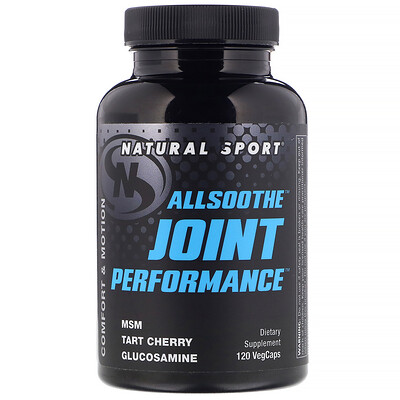 

Natural Sport AllSoothe, работа суставов, 120 растительных капсул