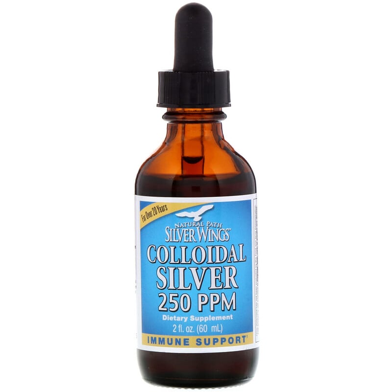 Natural Path Silver Wings, Colloidal Silver, 250 ppm, 2 fl oz (60 ml ...