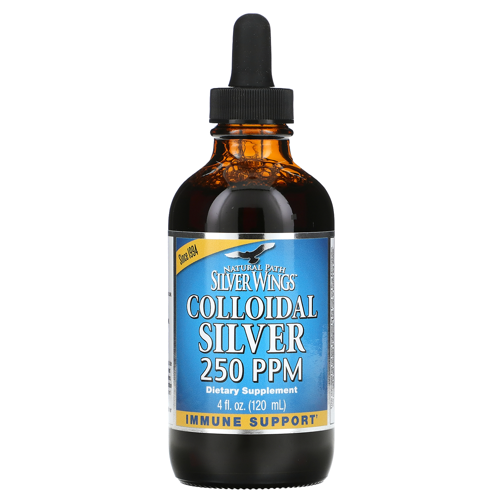 Natural Path Silver Wings, Colloidal Silver, 250 ppm, 4 fl oz (120 ml)