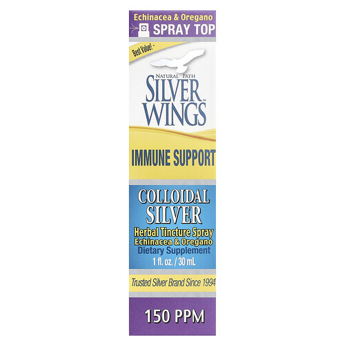 Natural Path Silver Wings, Colloidal Silver Herbal Tincture Spray, Spray mit kolloidalem Silber, Echinacea und Oregano, 30 ml (1 fl. oz.)