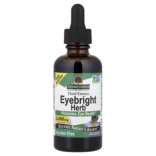 Nature's Answer, Hierba de eufrasia, Extracto fluido, Sin alcohol, 60 mg, 60 ml (60 oz. líq.)