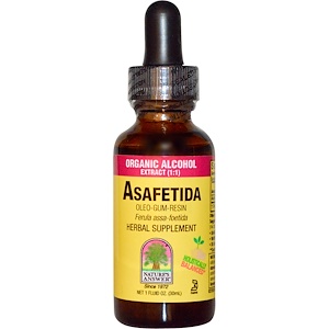Отзывы о Натурес Ансвер, Asafetida, Organic Alcohol Extract, 1 fl oz (30 ml)