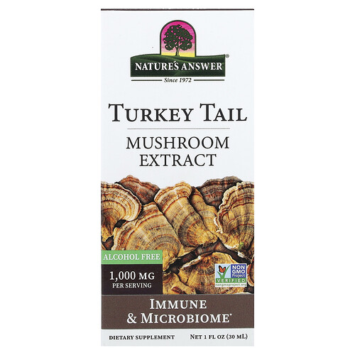 Nature's Answer, Turkey Tail, Mushroom Extract, Alcohol Free, 1 fl oz (30 ml)