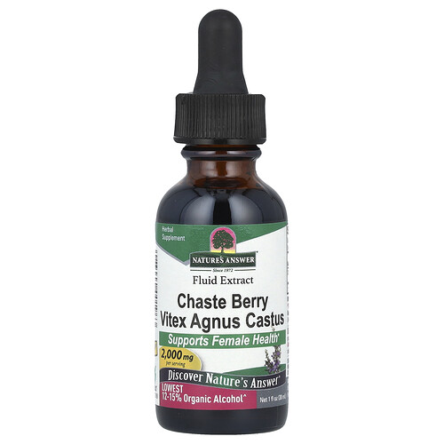 Nature's Answer Chaste Berry Vitex Agnus Castus, Fluid Extract, 2,000 mg, 1 fl oz (30 ml)