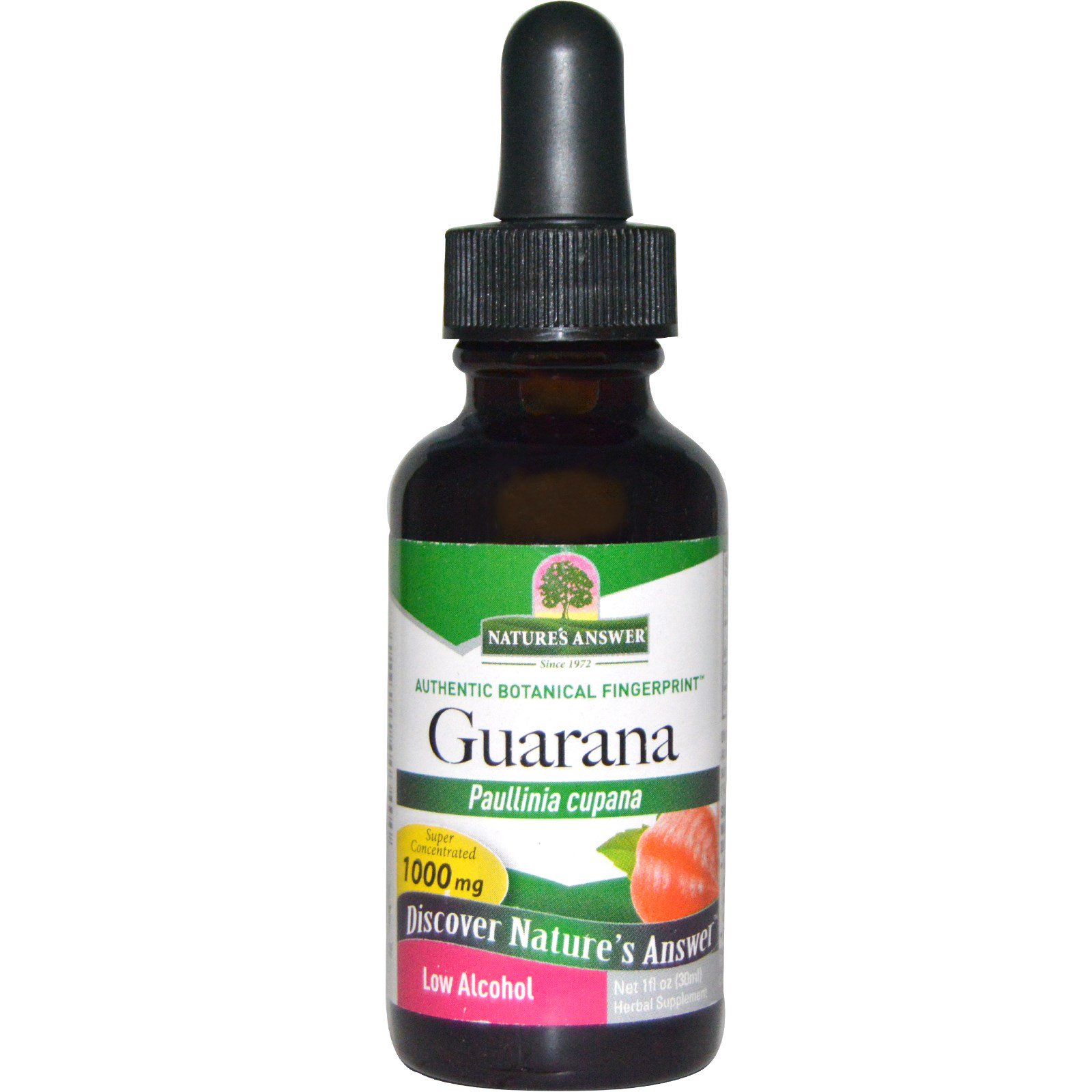 Nature's Answer, Гуарана, Paullinia Cupana, 1000 мг, 1 жидкая унция (30 мл)