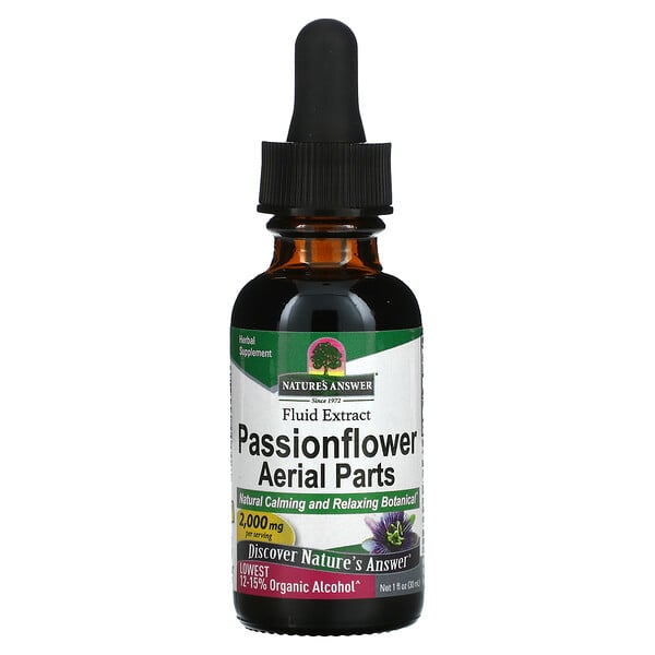 Passionflower Aerial Parts, Fluid Extract, 2,000 mg, 1 fl oz (30 ml)