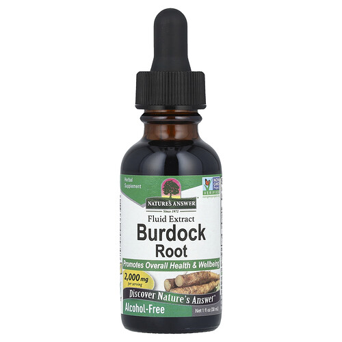 Nature's Answer Burdock Root, Fluid Extract, Alcohol-Free, 2,000 mg, 1 fl oz (30 ml)