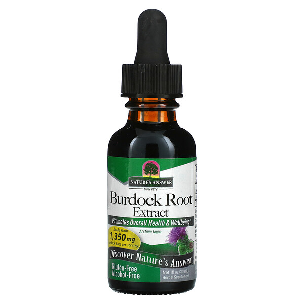 Nature's Answer‏, Burdock Root Extract, Alcohol-Free, 1,350 mg, 1 fl oz (30 ml)