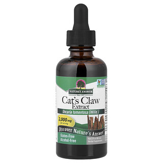 Nature's Answer（ネイチャーズアンサー）, キャッツクローバーク、アルコール不使用、60ml（2液量オンス）